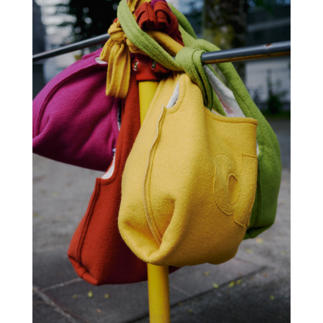 Diemm handmade wool diemm.ウールバッグ 黄色 bag トートバッグ diemm