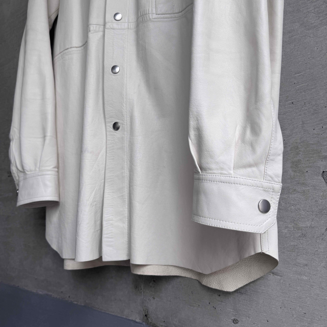 Rick Owens - Rick Owens 22SS FOGPOCKET 羊革 レザー ラリーシャツの