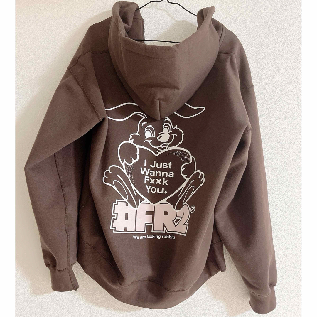 FR2 ジップパーカー ブラウン 茶色 うさぎ ラビットの通販 by REI's
