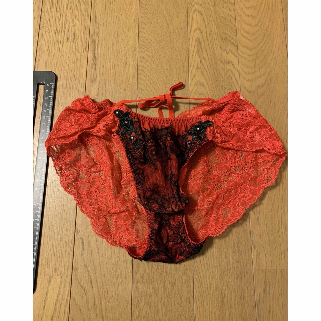 Wacoal - サルート レースのショーツ Mサイズ レッド ワコール salute