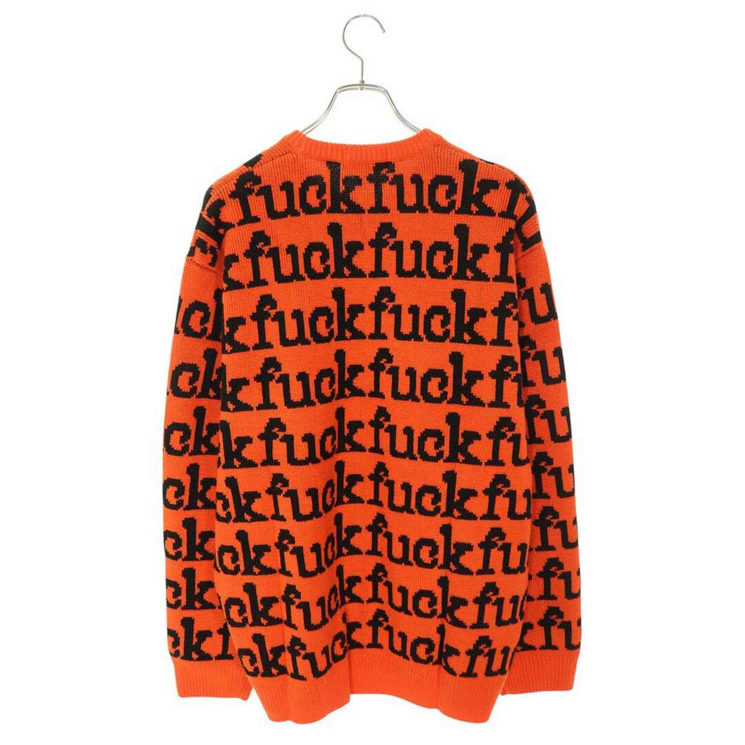 シュプリーム 22SS Fuck Sweater 総柄クルーネックニット メンズ XL