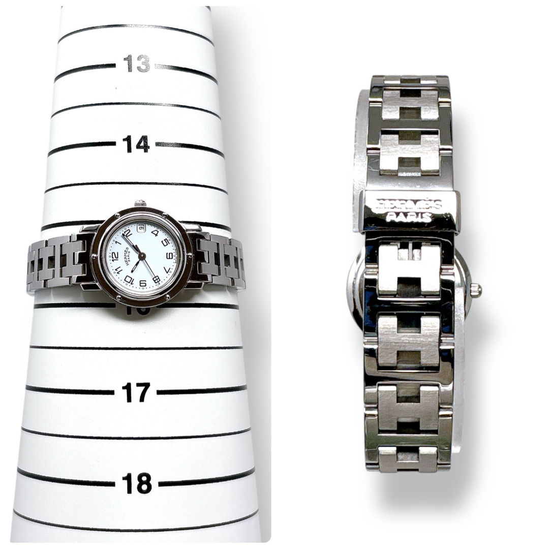 エルメス クリッパー CL4.210 Dバックル ホワイト レディース 腕時計