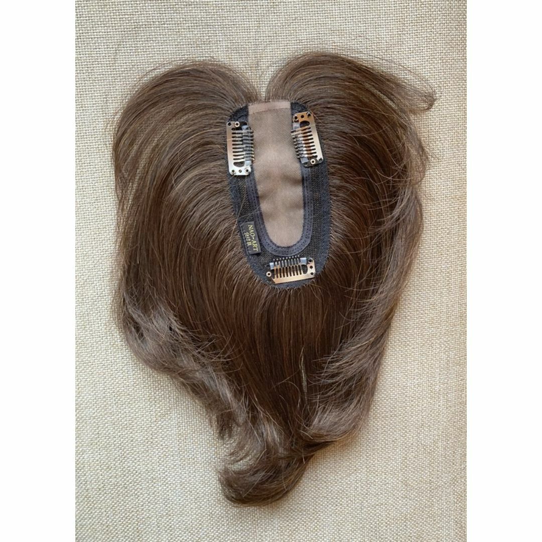 ナオアート(NAO-ART) 人毛MIX 部分ウィッグプレミアムモデル ブラウン