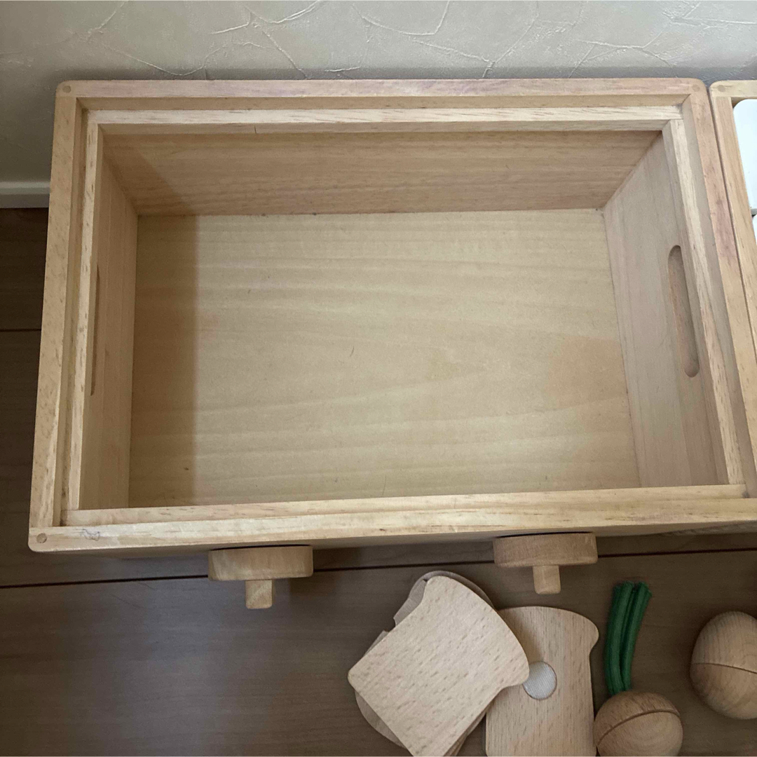 MUJI (無印良品) - 無印良品 ままごと 木製 キッチン シンク おもちゃ