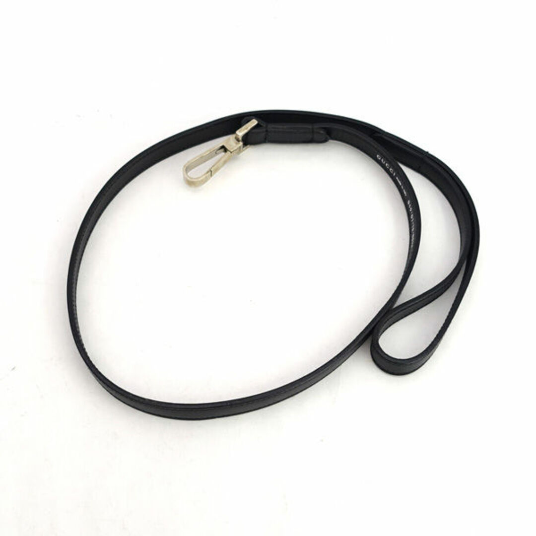 GUCCI - GUCCI / グッチ □犬用 首輪&リード レザー ブラック シルバー