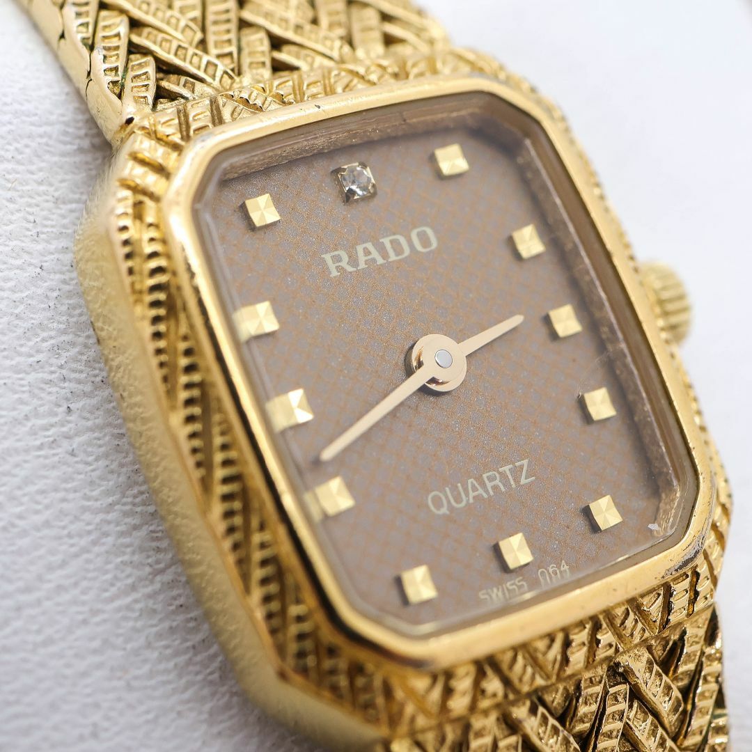 RADO - 稼働 RADO 腕時計 アンティーク ブラウン文字盤 新品電池 2039