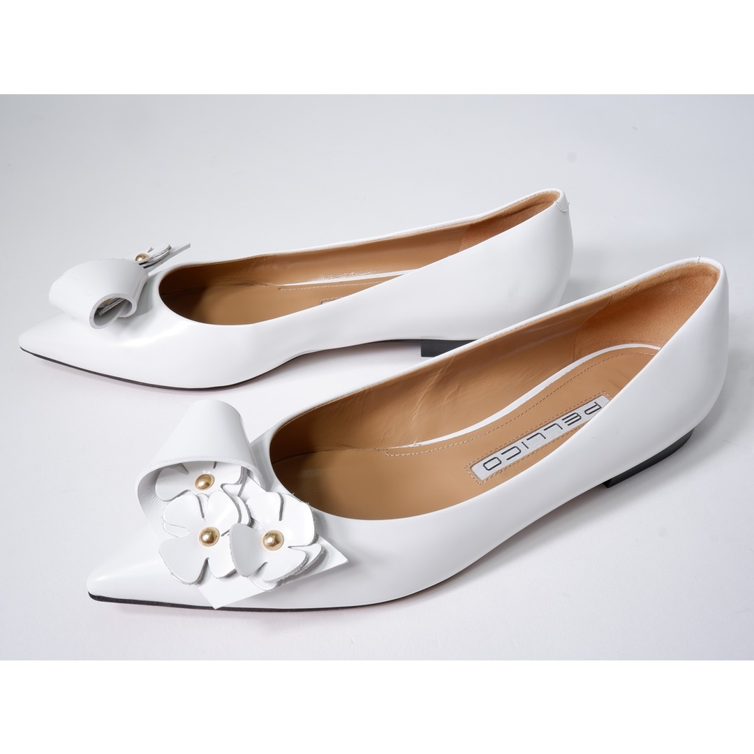 未使用✨ペリーコ アンドレア ガラスレザー ポインテッドトゥ パンプス