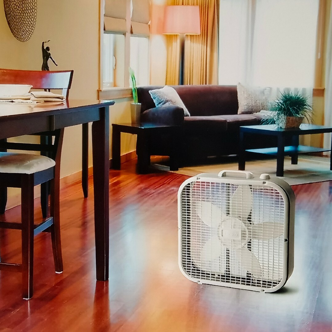 Lasko 20インチ クラシックボックスファン ホワイト 扇風機