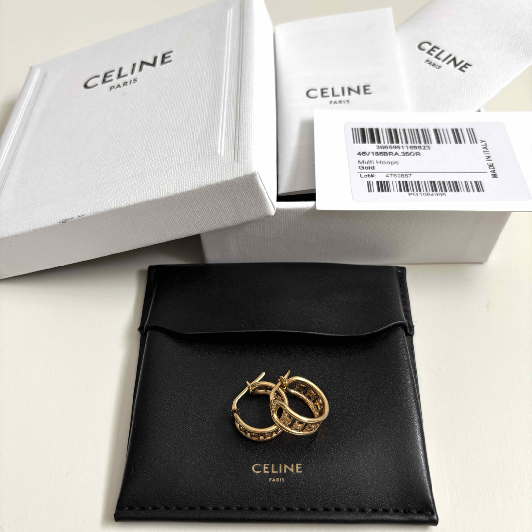 CELINE - セリーヌ美品☆トリオンフ マルチフープ ゴールド