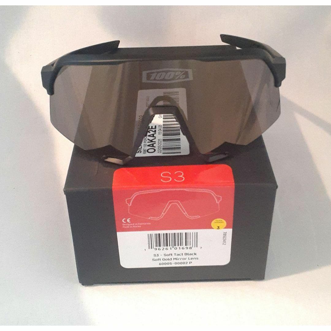現行モデル 100% S3 ブラック ゴールド ワンハンドレッド サングラスの