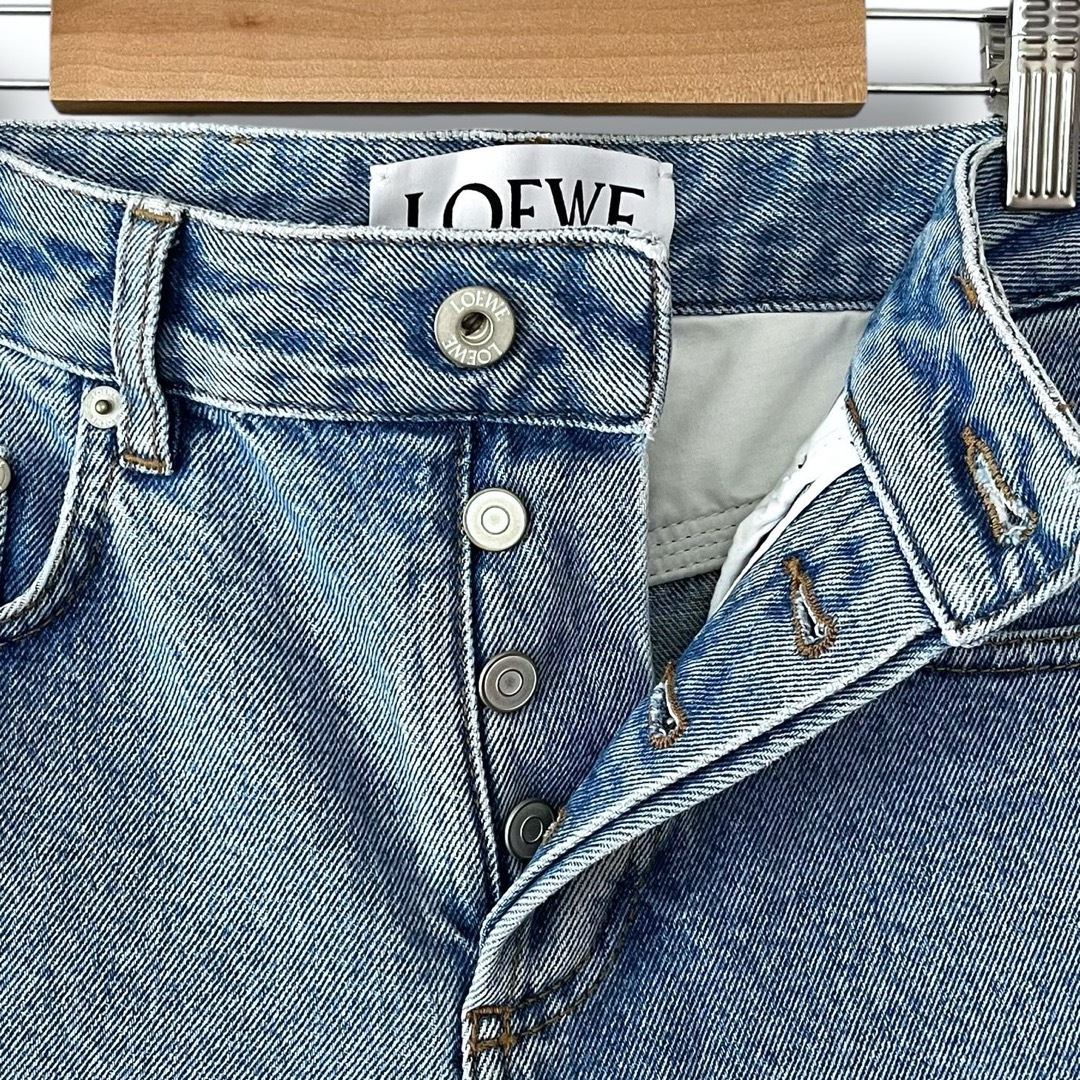 LOEWE - 美品 ロエベ アナグラム クロップド ジーンズ デニム