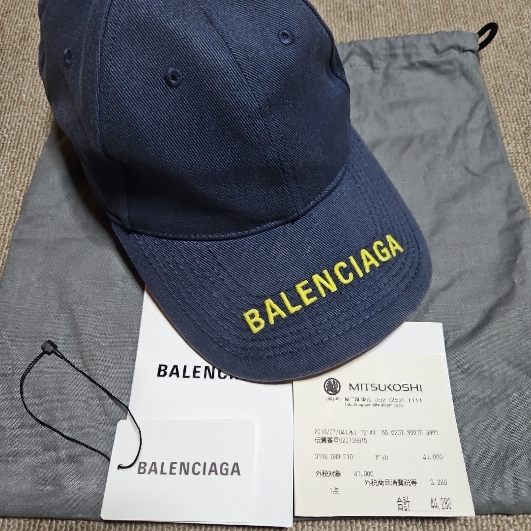BALENCIAGA - バレンシアガ キャップ ロゴ ネイビーの通販 by RINA's