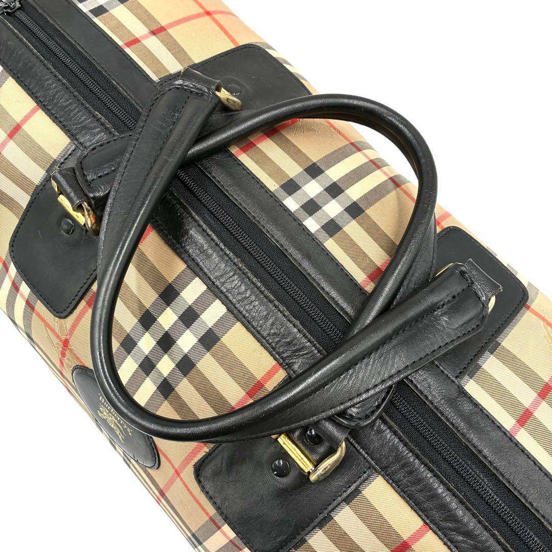 BURBERRY バーバリー ボストンバッグ ノバチェック シャドーホース
