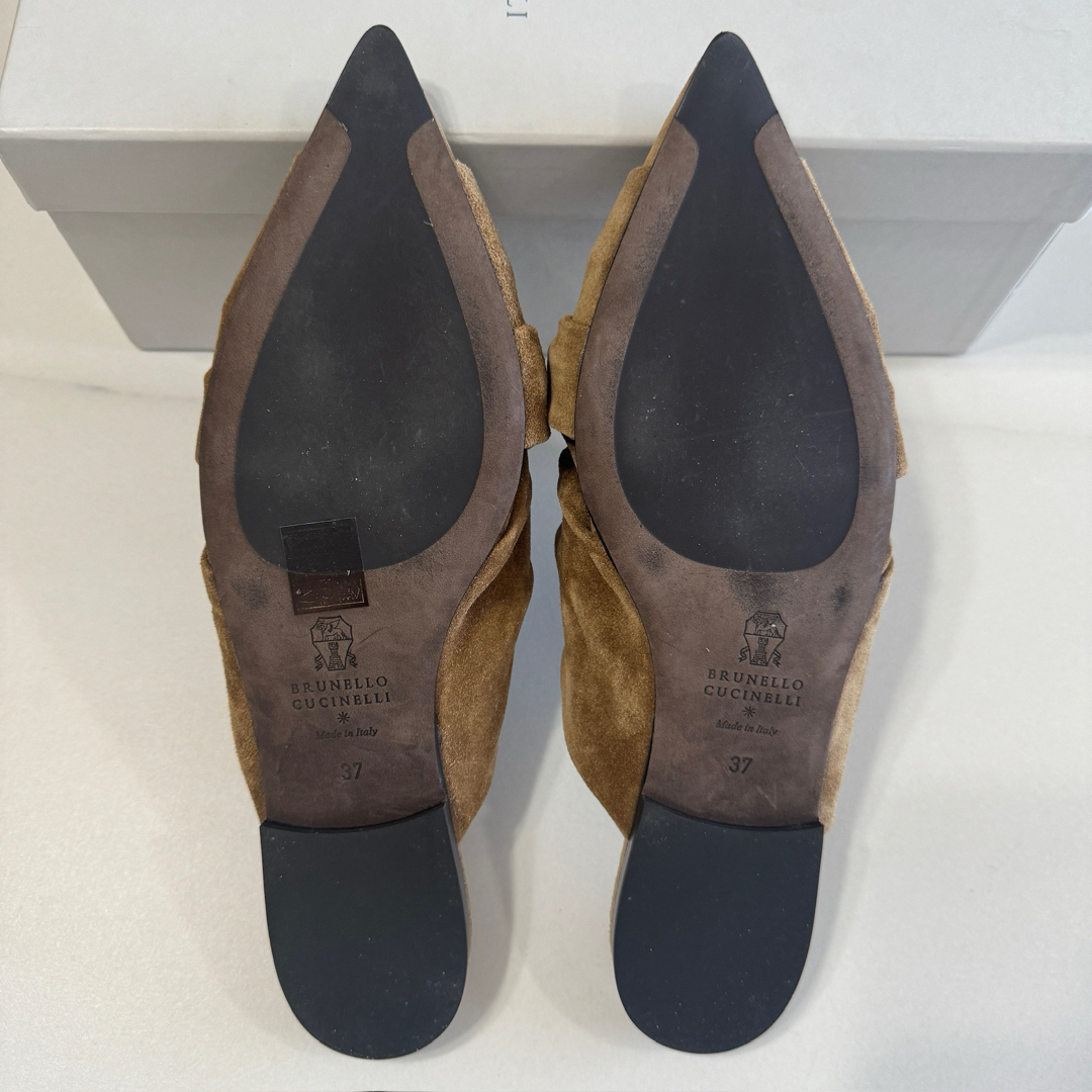 新品【ブルネロクチネリ】フラットミュール 37 ヌバック