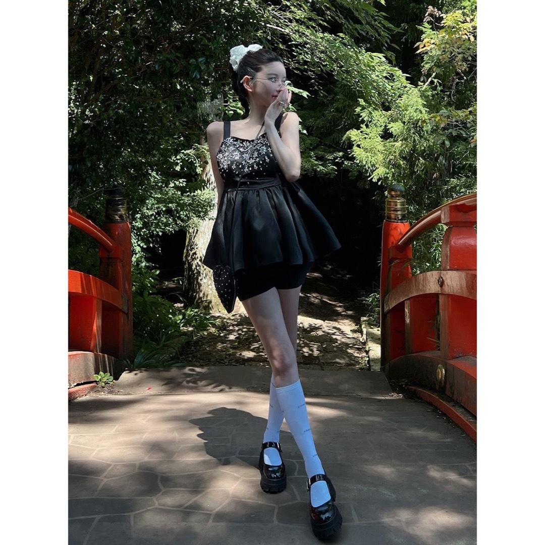 Darich - 新品タグ付き ダーリッチ ジュエリーフレアチュニック F 黒