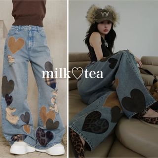 Darich - 新品タグ付き ダーリッチ ランダムハートパッチワークデニム