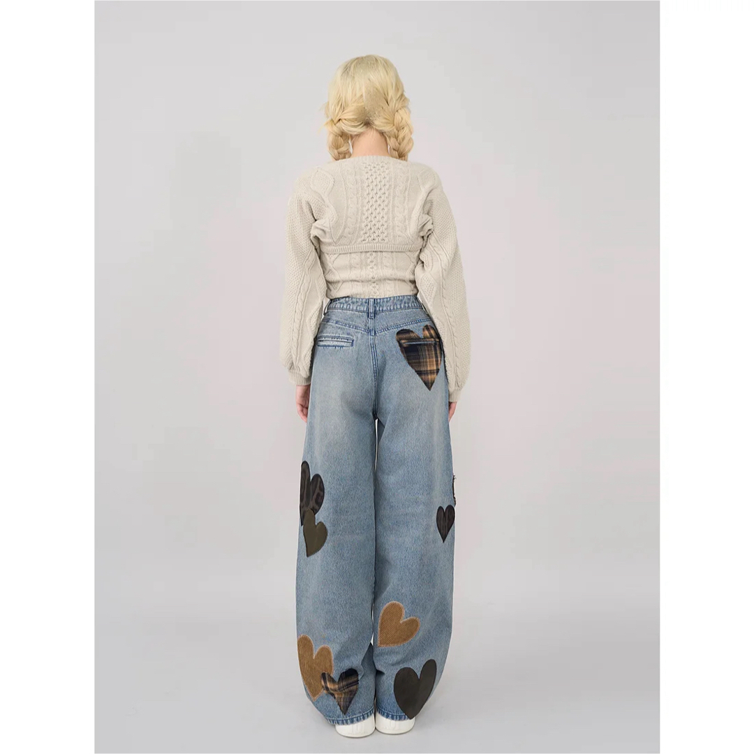 Darich - 新品タグ付き ダーリッチ ランダムハートパッチワークデニム