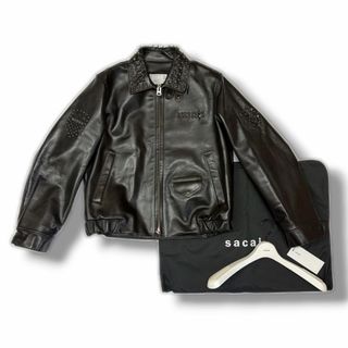 sacai - sacai 25SS Leather Jacket (Red・size 3)の通販 by
