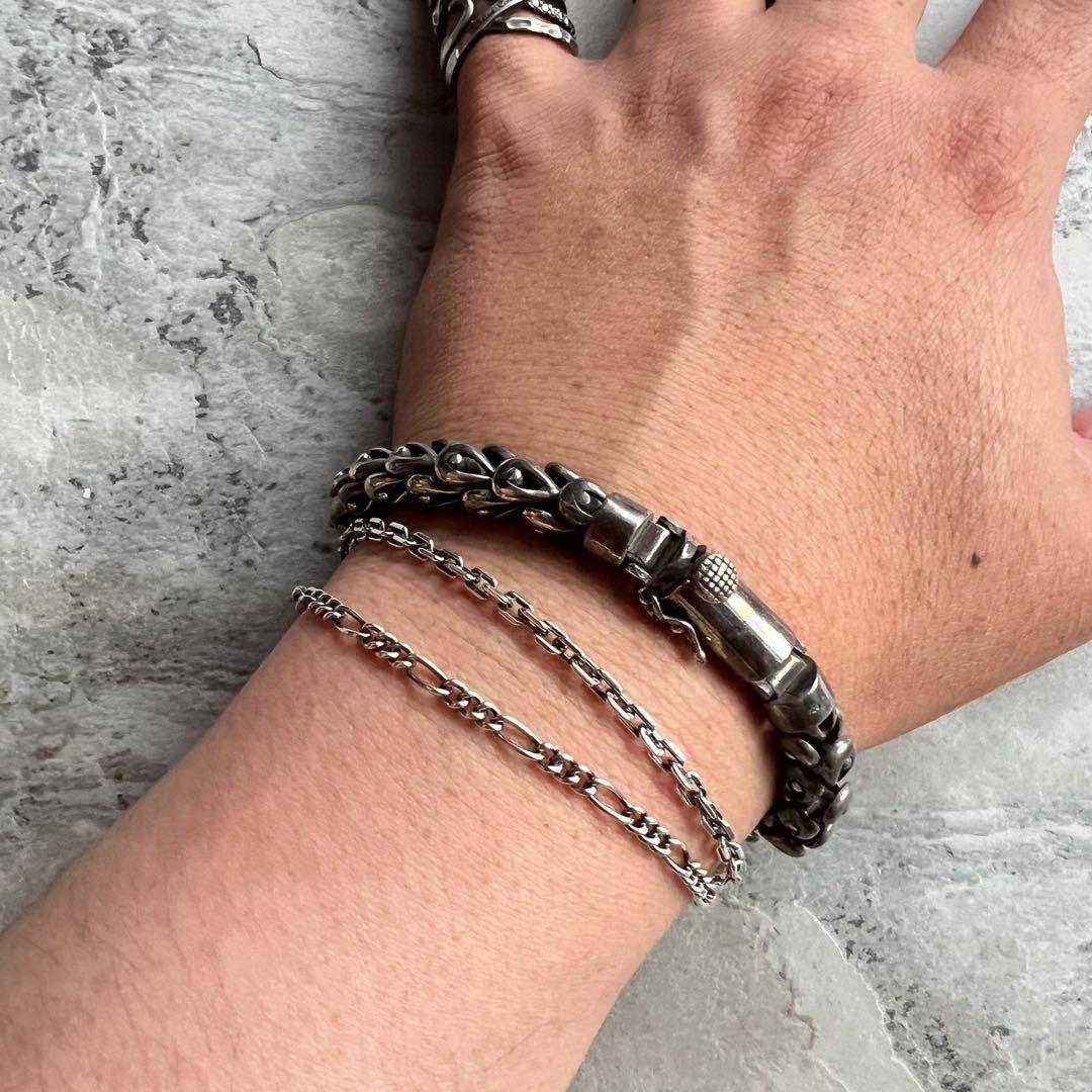 VINTAGE ヴィンテージ スケイル チェーン ブレスレット 鱗 バックル