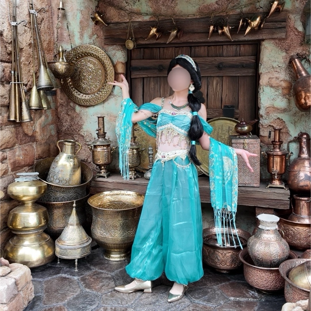 Secret Honey - Dハロ ジャスミン 仮装 大人 ウィッグ 靴付き アラジン