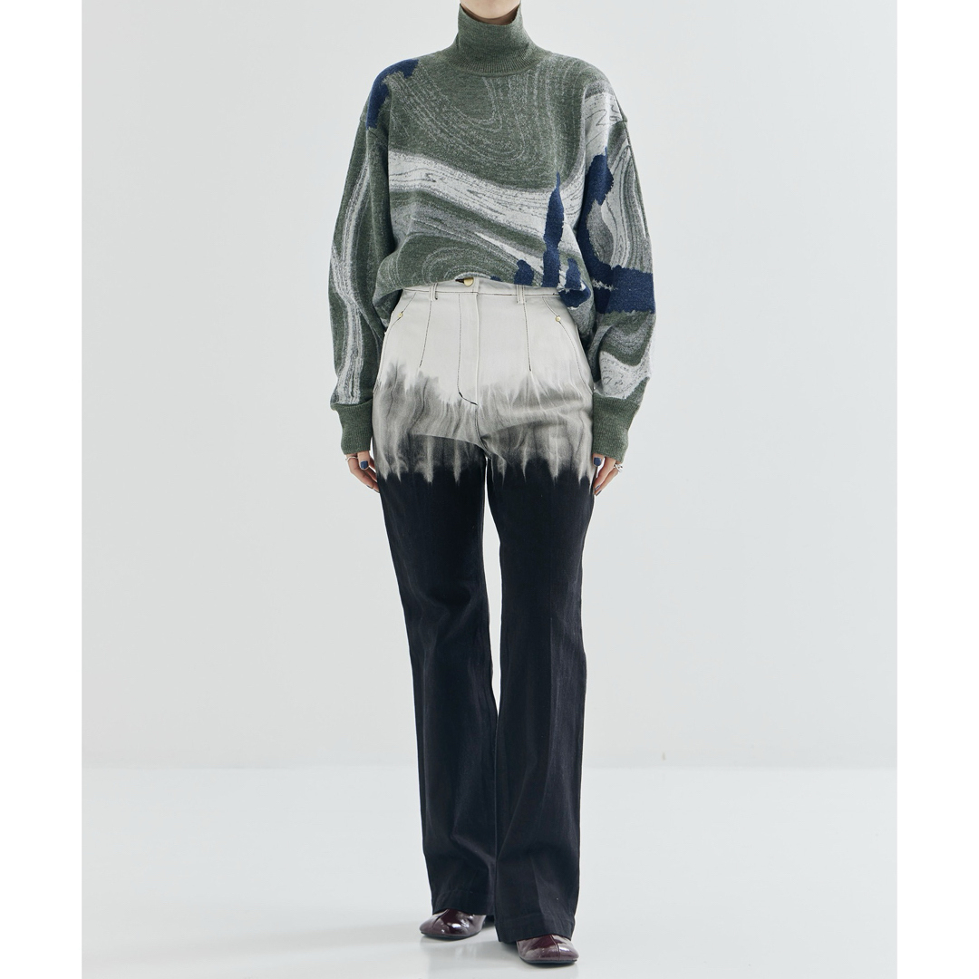 mame - Mame Kurogouchi Gradient Dye Flare Jeansの通販 by