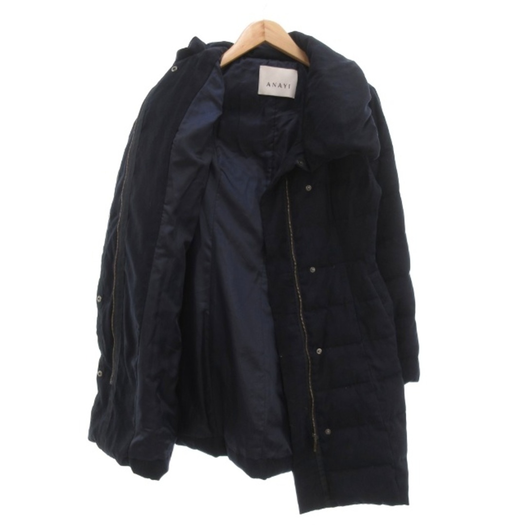 ANAYI - アナイ ANAYI ダウンコート ジャケット 36 ミドル丈 紺