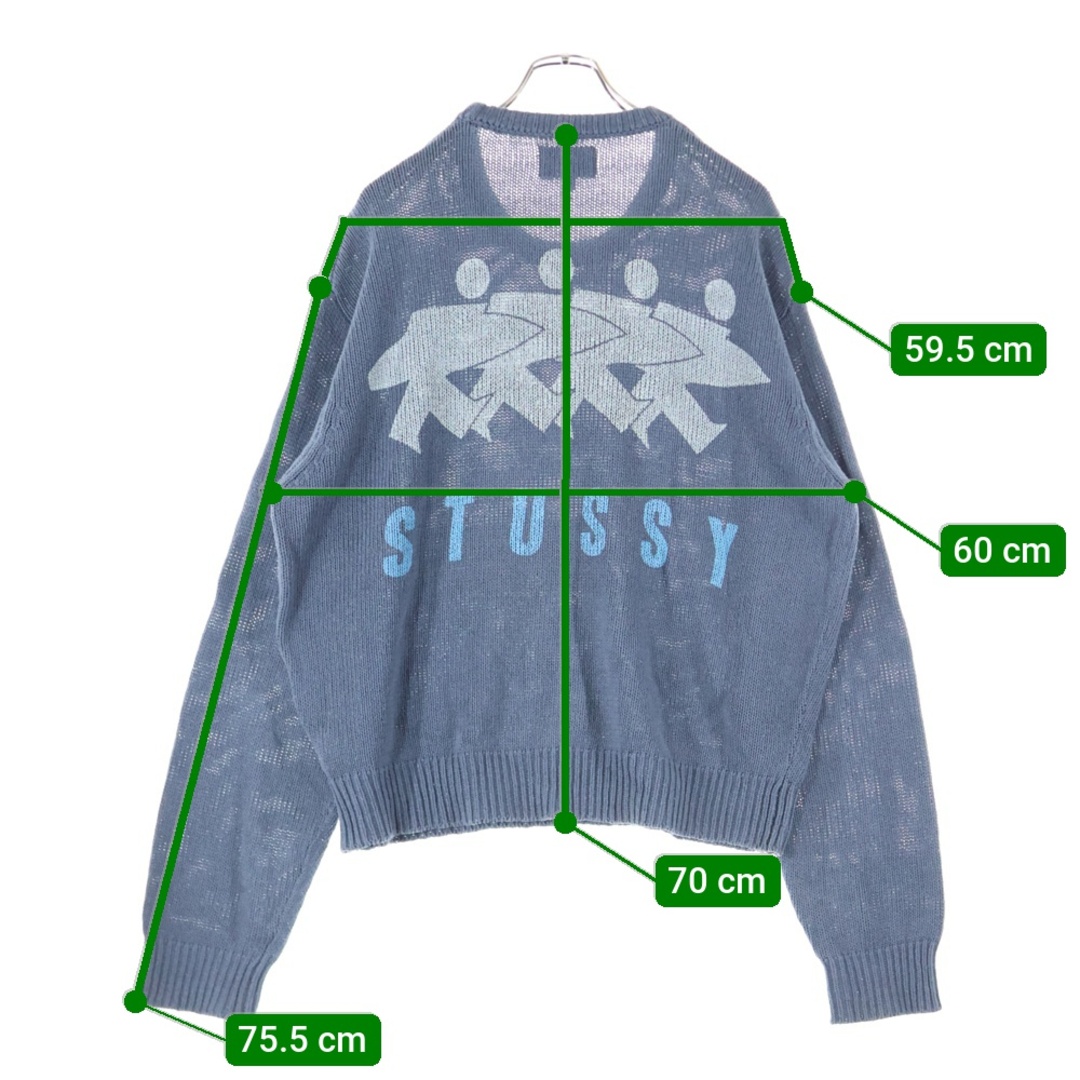 STUSSY - STUSSY ステューシー SURFMAN ICON COTTON LINEN CREW サーフ