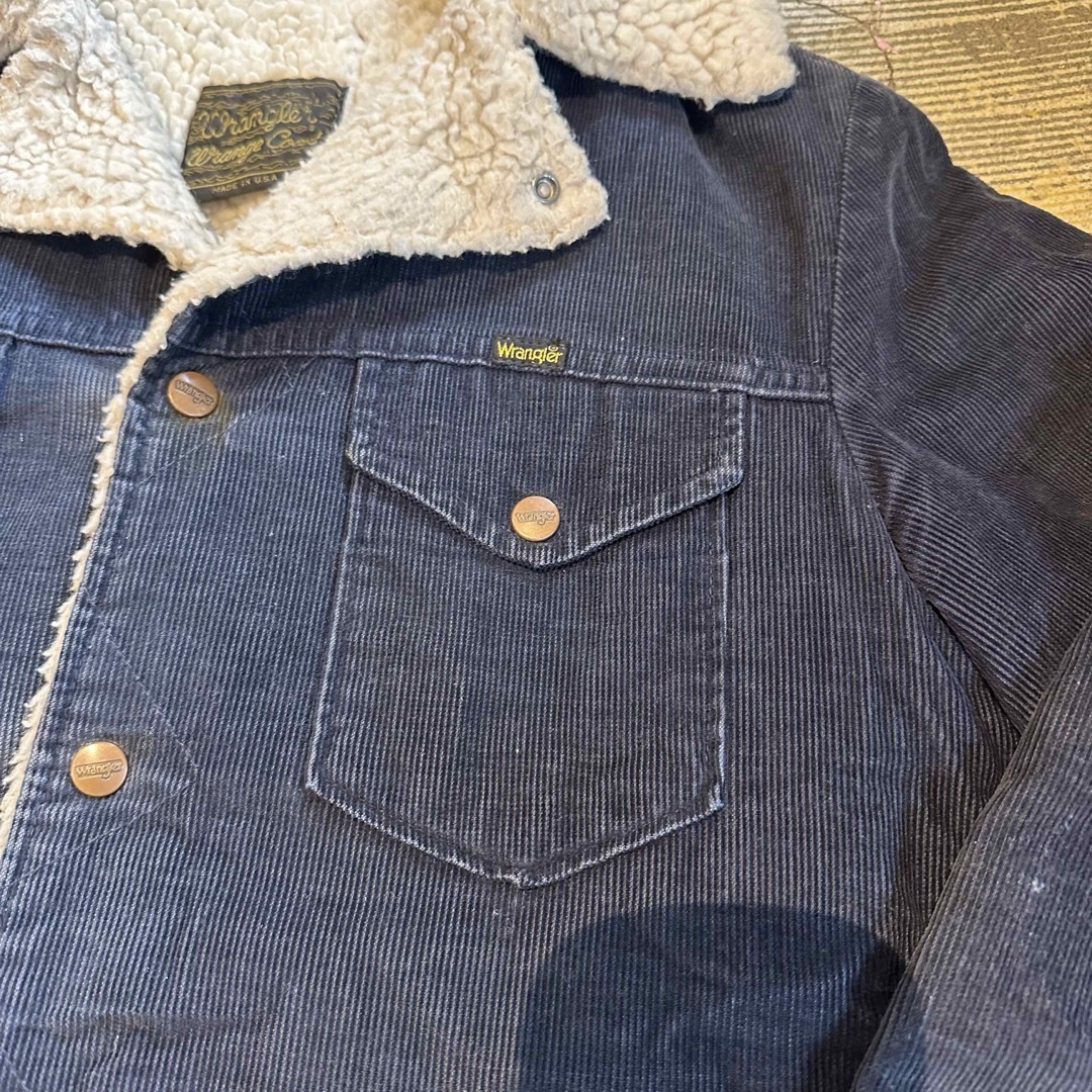 Wrangler - 70s Wrangler ランチコート ボアジャケット L ネイビー USA