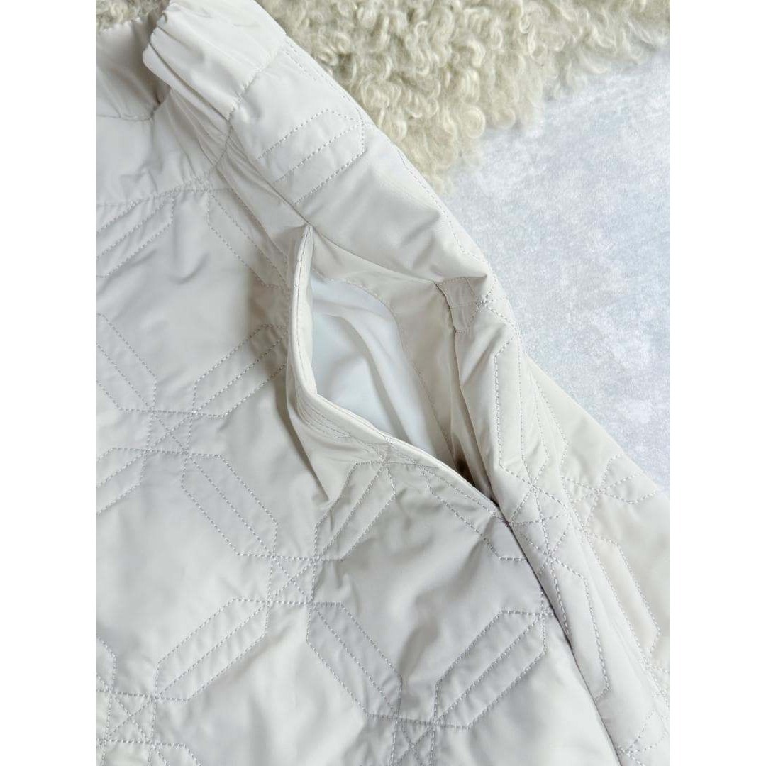 グレースクラス キルティングスカート ロング 38 白 Aライン 冬