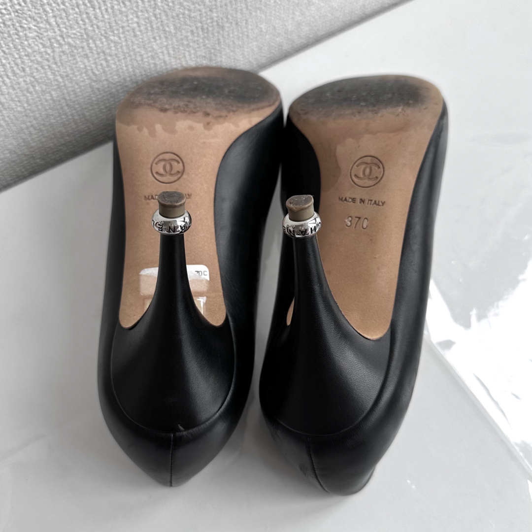 CHANEL - CHANEL シャネル ココマーク ハイヒール パンプス 定番 黒 37