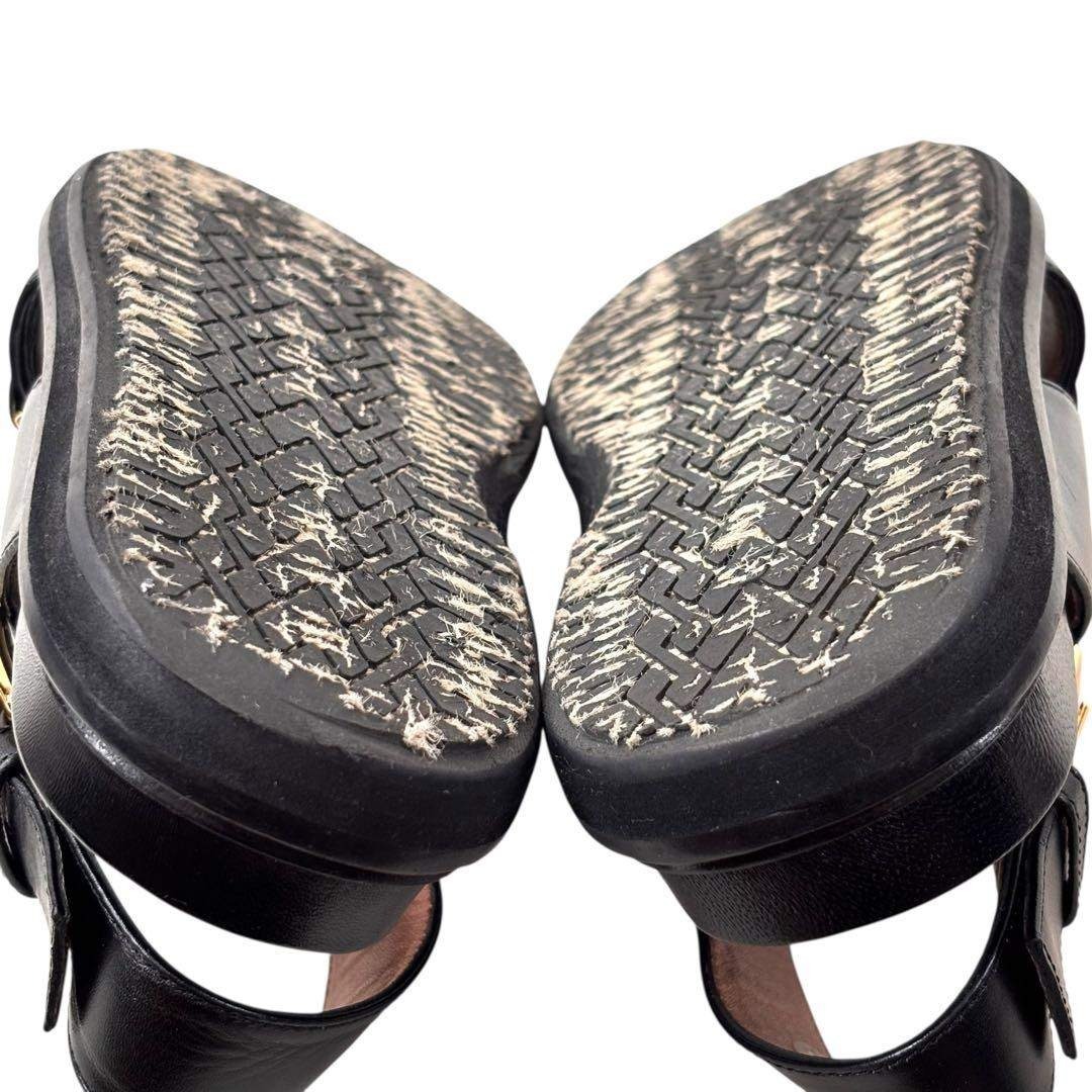 マルニ MARNI 36 23 フスベットサンダル クロスベルト ブラック 黒