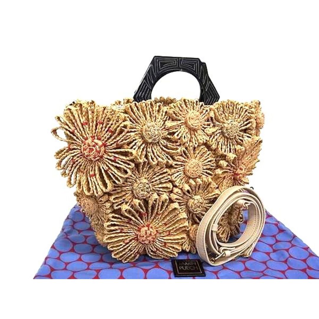 JAMIN PUECH - □美品□ JAMIN PUECH ジャマンピュエッシュ ラフィア