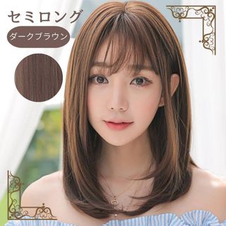 フルウィッグ人毛100%人毛ウィッグ医療ウィッグロングストレート広い