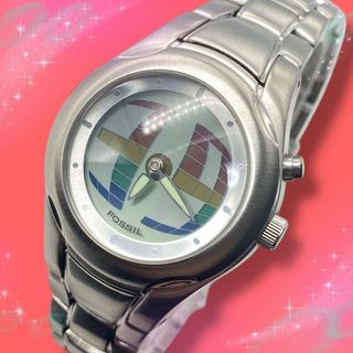 FOSSIL - 希少 美品 Fossil big tic スクエア ビンテージ 腕時計 稼働