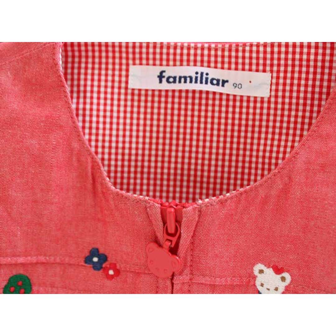 familiar - ファミリア ジャンパースカート 90cm キッズ 女児 赤【中古