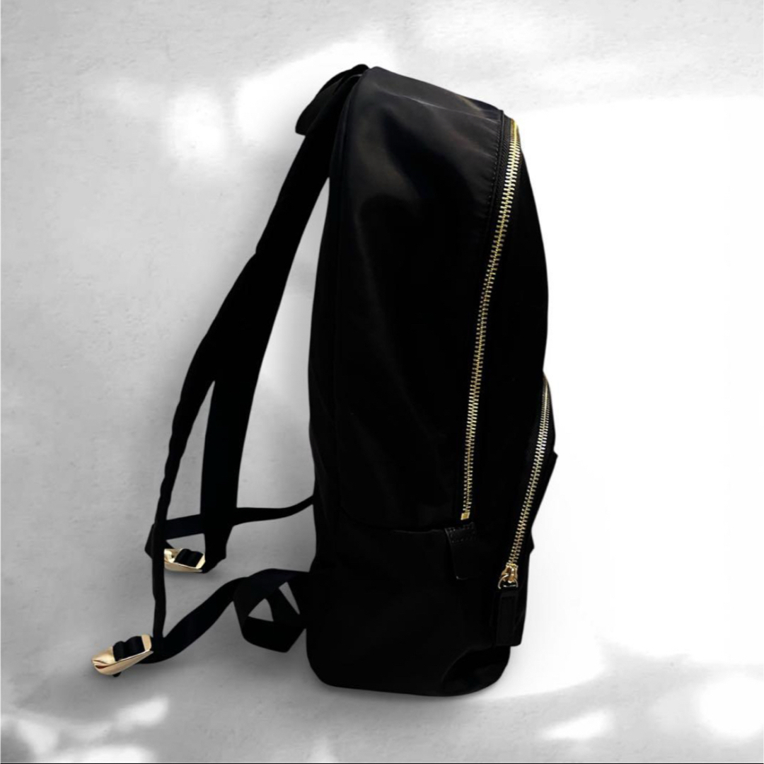 agnes b. - アニエスベー リュックサック A4大容量 ナイロン 黒 ロゴ