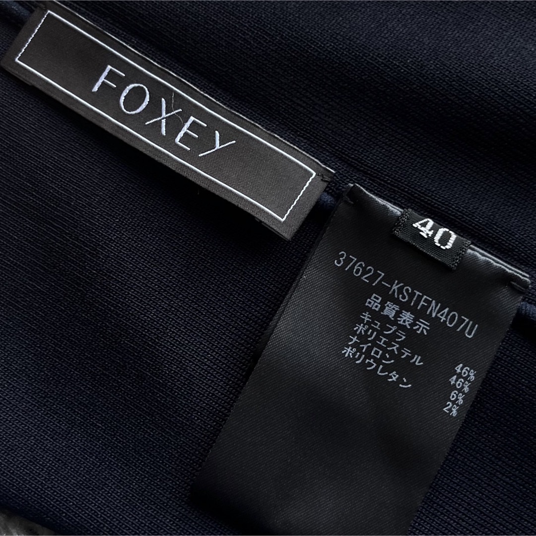 FOXEY - FOXEY 40 濃紺 衿ニットの通販 by viola🐈‍⬛｜フォクシーなら