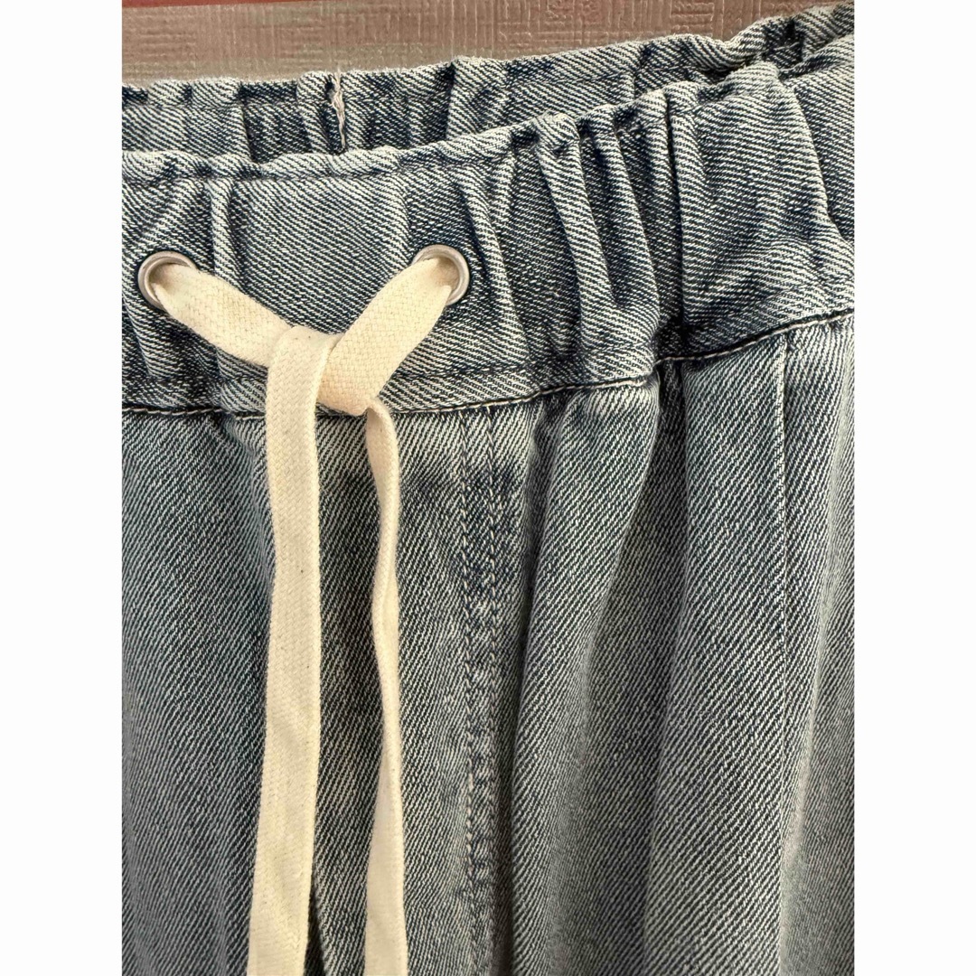 DouDou - 新品 DouDou デニムワイドイージーパンツ ブルー ドゥドゥの