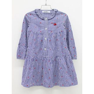 familiar - ファミリア 長袖ワンピース 110cm キッズ 女児 紺×白【中古