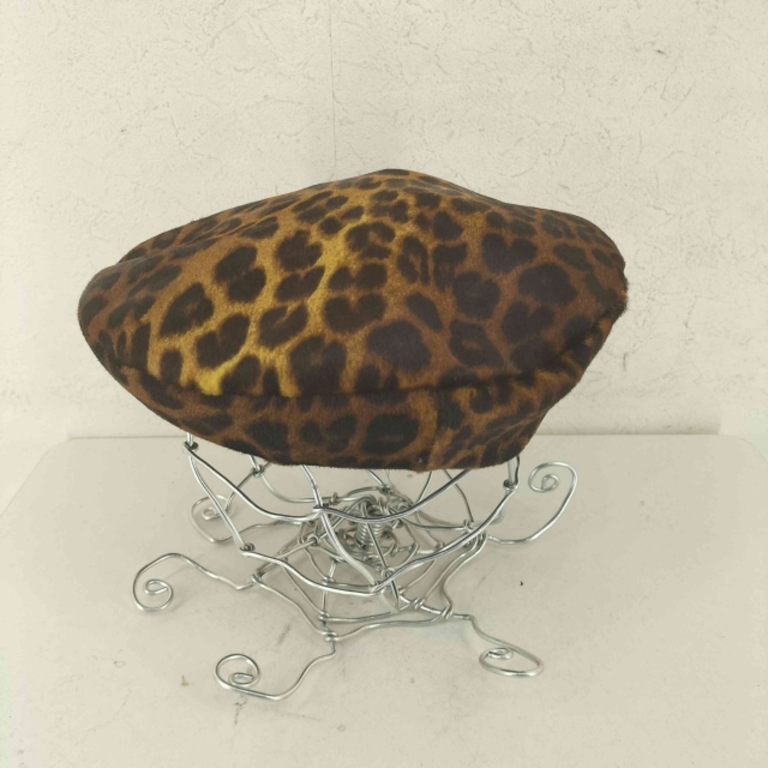 LAULHERE(ローレール) フランス製 ハラコ レオパード柄 ベレー帽 帽子