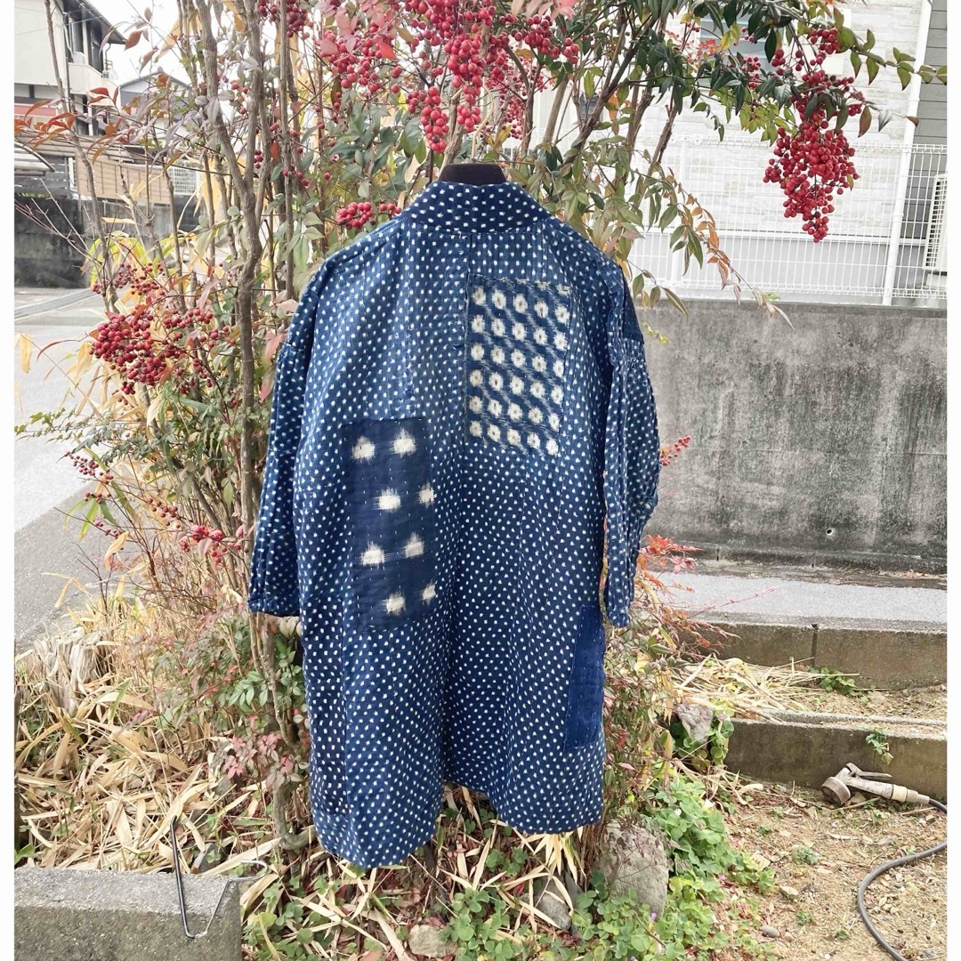 B30 襤褸 野良着 古布 リメイク 藍染 絣 パッチワーク 継ぎ接ぎ 刺し子