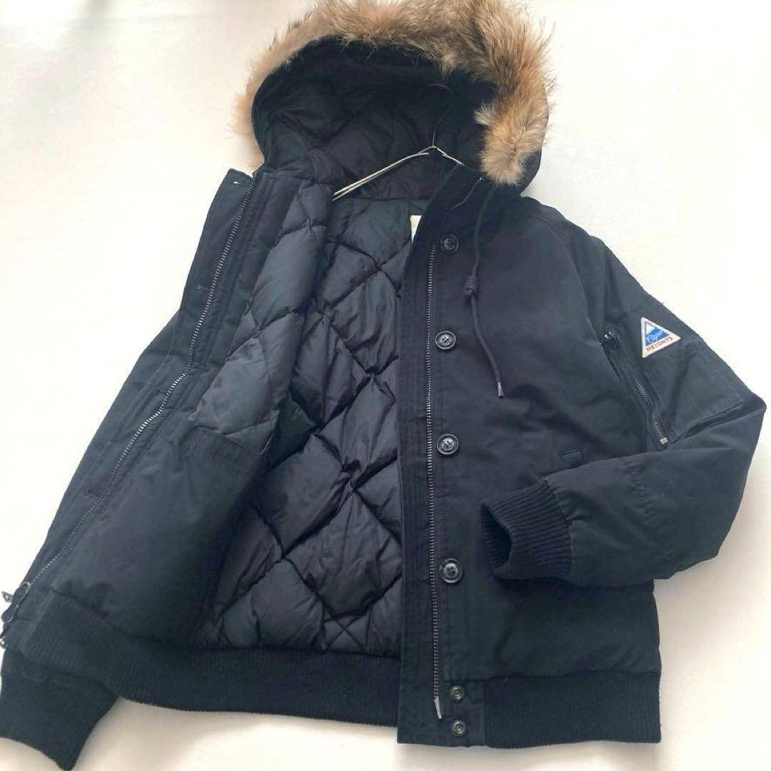 randy アシンメトリーバックルツイードパデットジャケット ブラック S