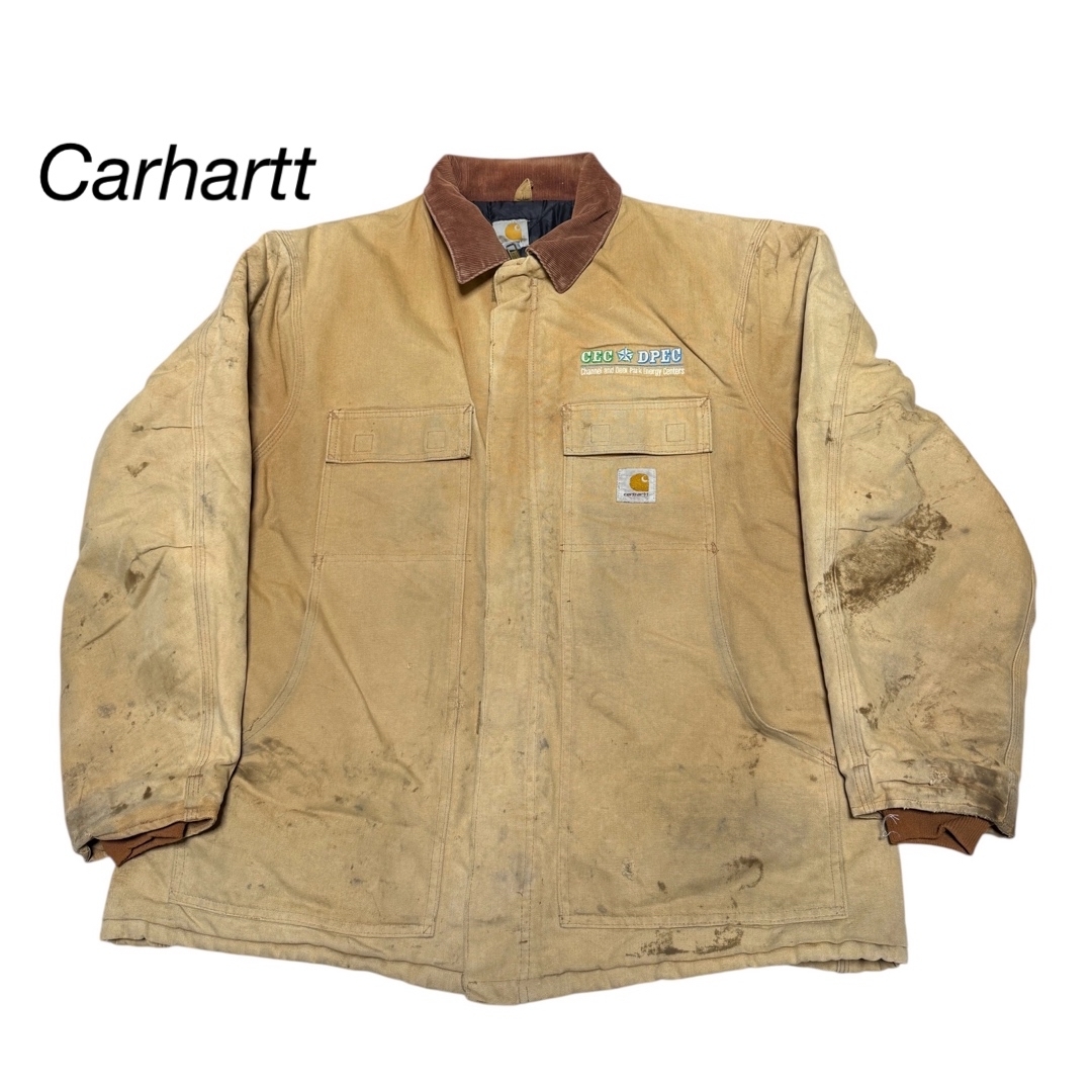 carhartt - 90s 企業ロゴ 襤褸 Carhartt トラディショナルジャケットの