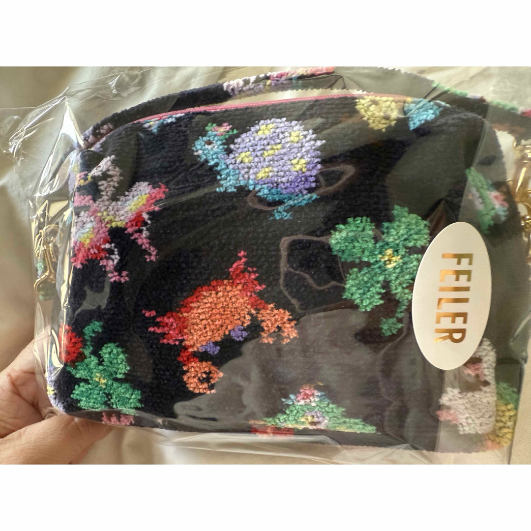 フェイラー❌神崎恵コラボ新品☆手付きポーチ ネイビー 神崎恵さん