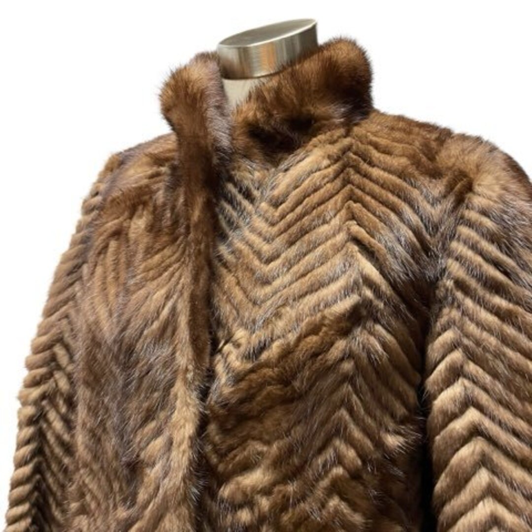 sh2297 SAGA MINK サガミンク ブラウン 毛皮 ロングコート sh2297 SAGA
