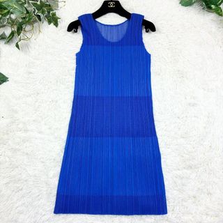 PLEATS PLEASE ISSEY MIYAKE（ワンピース ・ ブルー・ネイビー/青色系