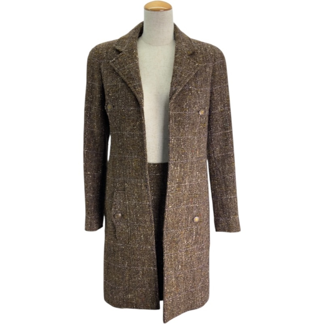 CHANEL - シャネル CHANEL ココマークボタンツイードコート