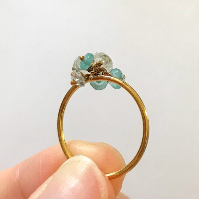 H.P.FRANCE - ちーちゃん様✴︎Sweet pea✴︎ブルー系天然石リング11号