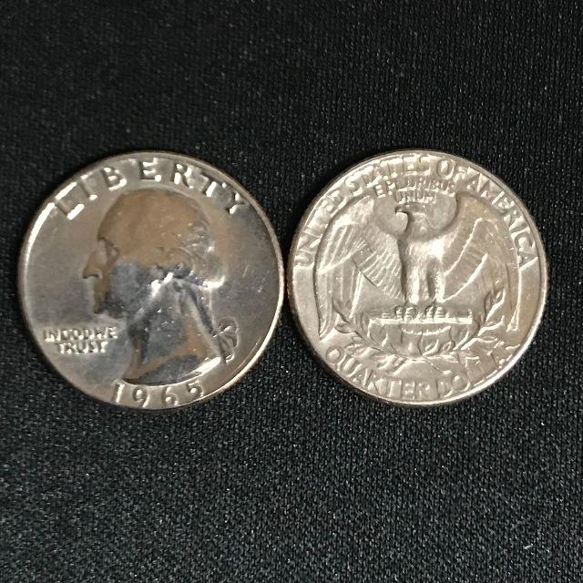 25セント硬貨（クォーター・ダラー）1965年×2枚、1970年×1枚の通販 by