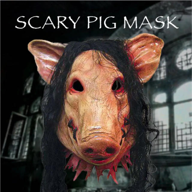 新品未使用 ハロウィン リアル ホラー SAW 豚 マスクの通販 by だー
